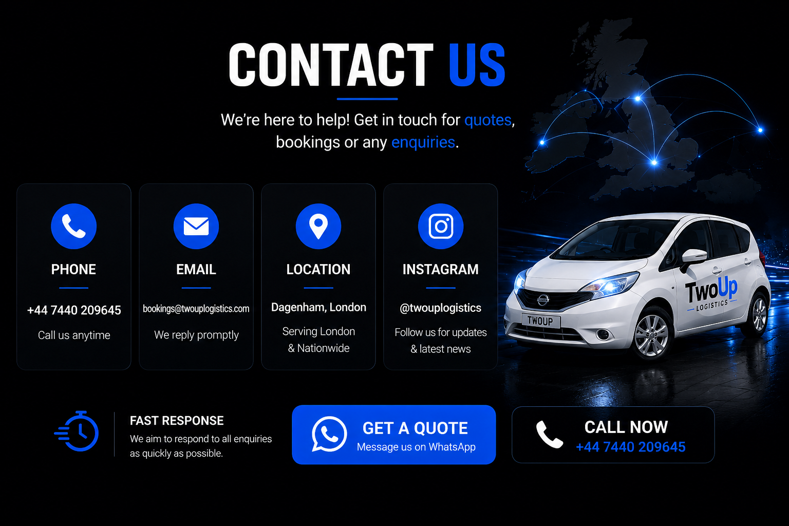 Contact TwoUp Logistics